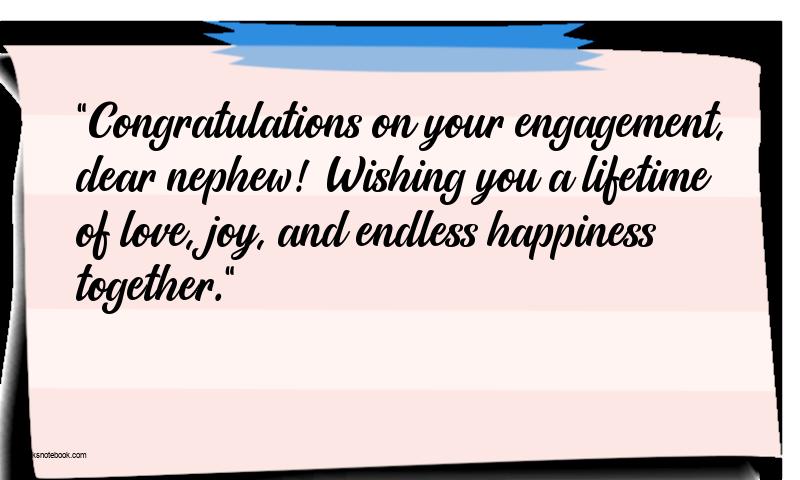 Engagement Wishes for Nephew from Aunt