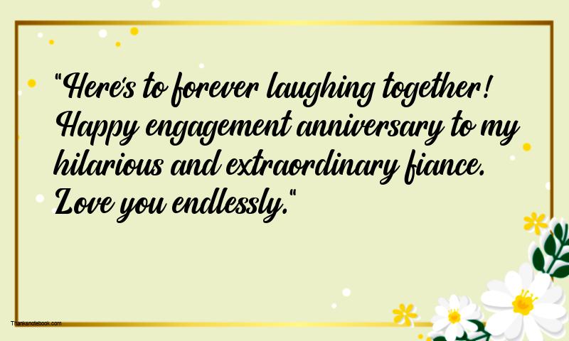 Funny Engagement Anniversary Messages for Fiance