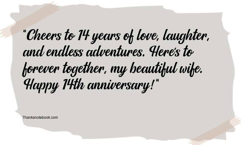 Happy 14th Anniversary Wishes for Wife