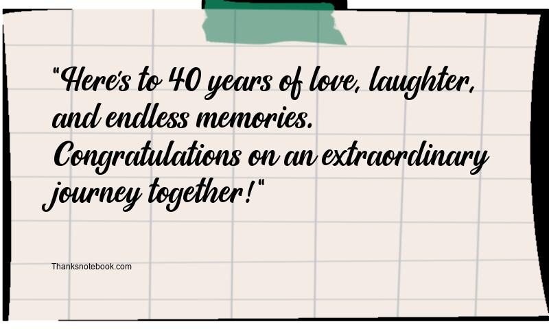 Happy 40 Years of Togetherness