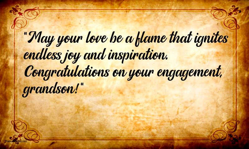 Inspirational Engagement Wishes for Grandson