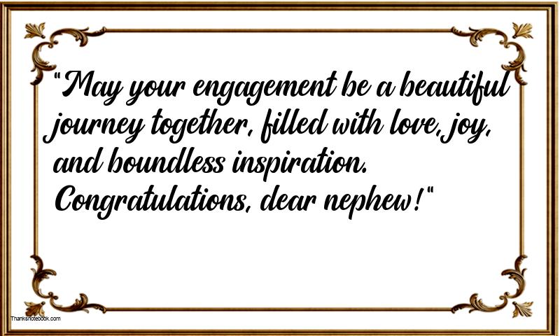 Inspirational Engagement Wishes for Nephew