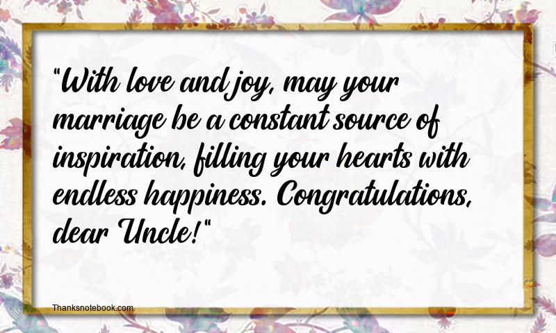 Inspirational Happy Wedding Wishes for Uncle