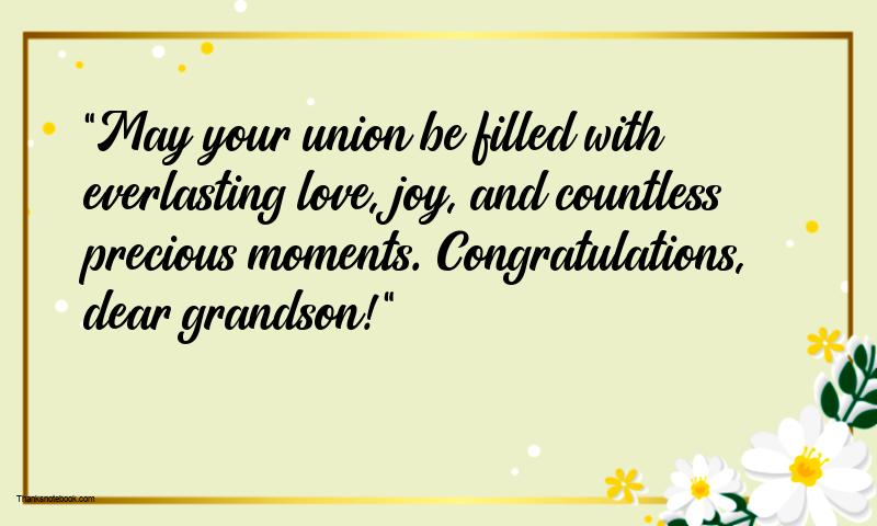 Short Engagement Wishes for Grandson