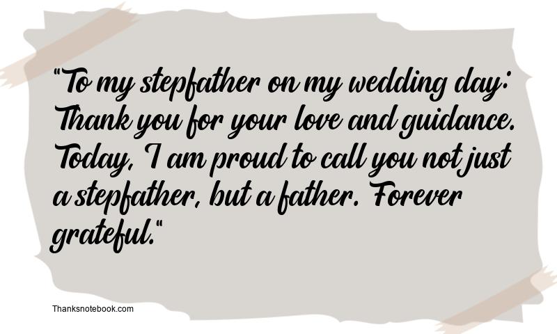 Wedding Wishes for Step Father from Son