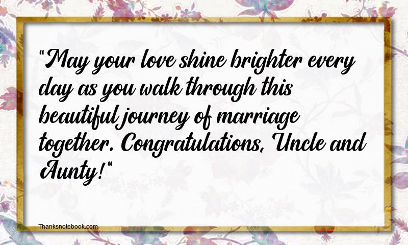 Wedding Wishes for Uncle and Aunty