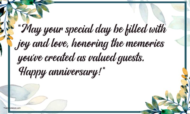 Best Anniversary Wishes For Guest