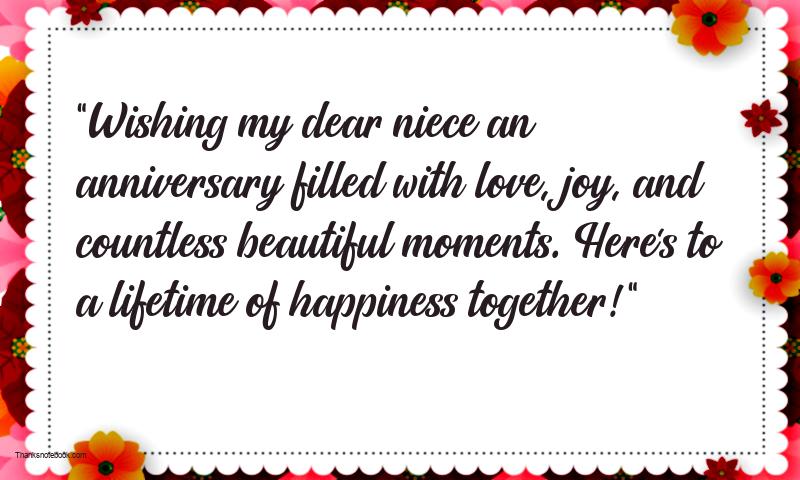 Best Anniversary Wishes For Niece