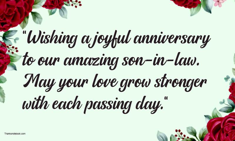 Best Anniversary Wishes For Son in Law