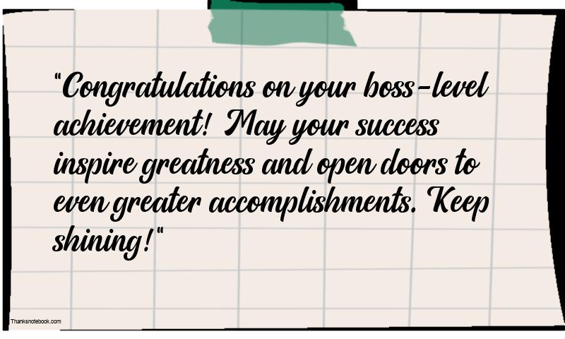 Boss Achievement Wishes