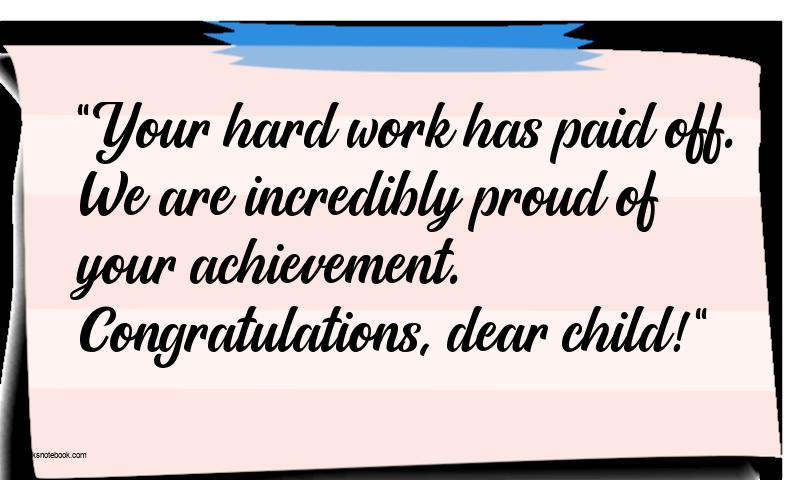 Congratulations Messages for Students Achievement from Parents