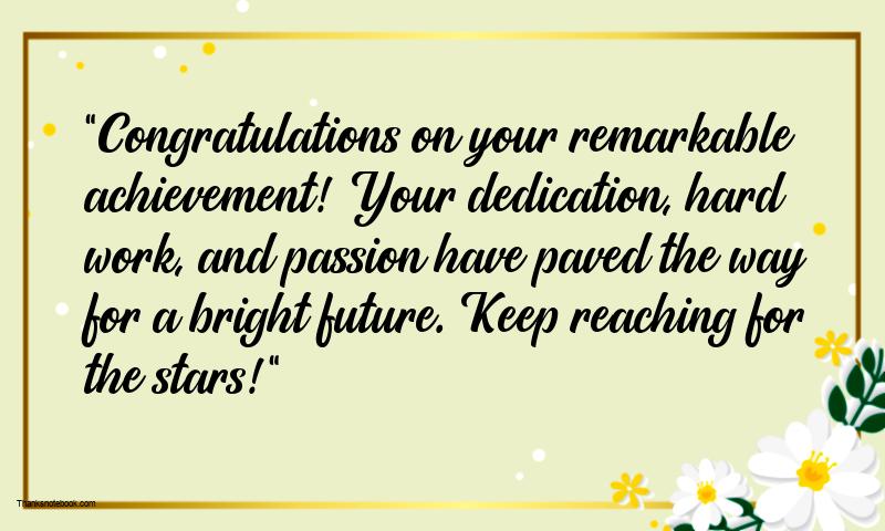 Congratulations Messages for Students Achievement from Teachers