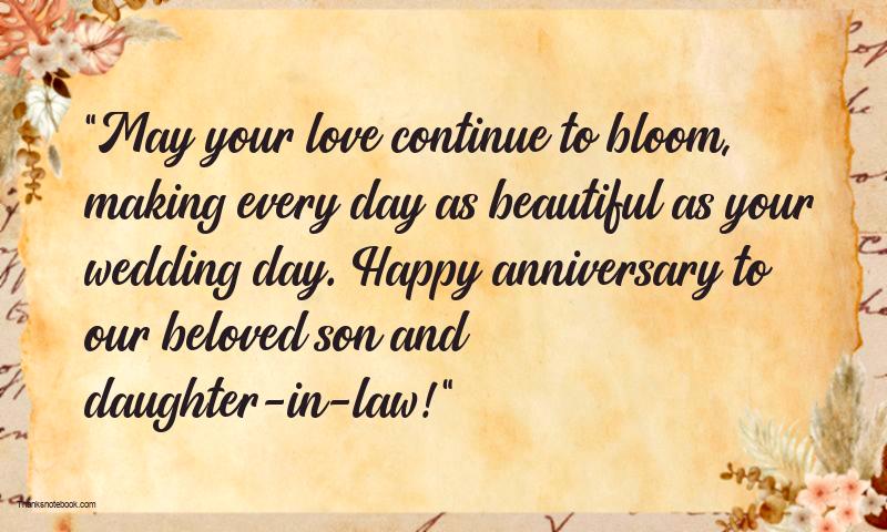 Happy Anniversary Messages For Son And Daughter In Law