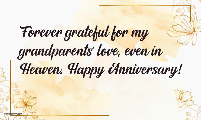 Happy Anniversary Messages To My Grandparents in Heaven