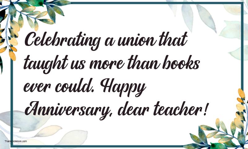 Happy Marriage Anniversary Messages For Teacher