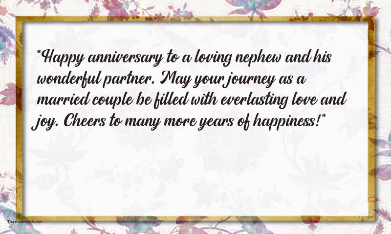 Sweet Wedding Anniversary Messages For Nephew