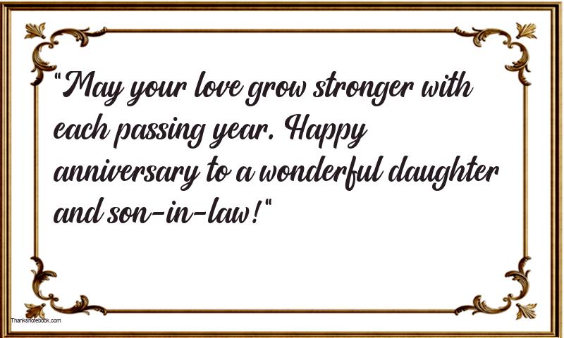 Wedding Anniversary Messages For Daughter And Son In Law